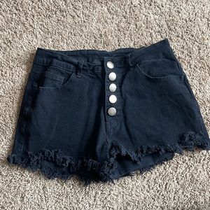 Black Jean Shorts